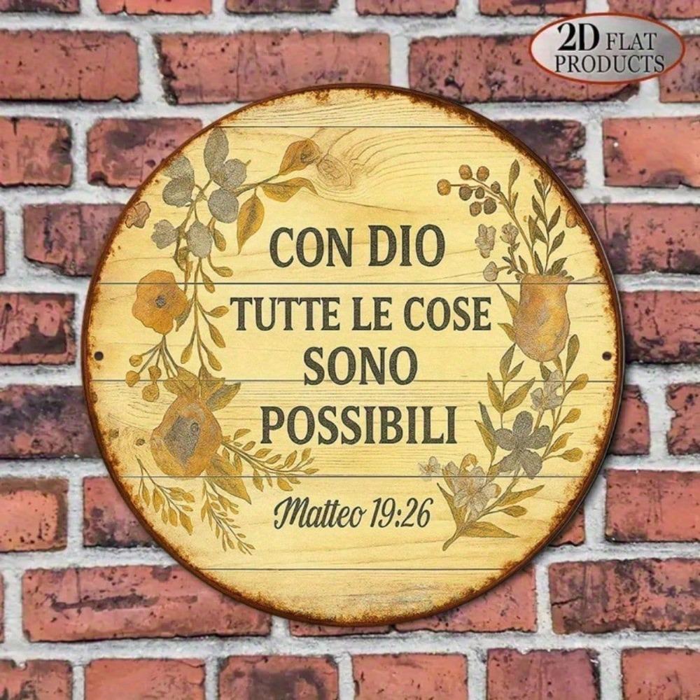 Vintage Metal Wall Art Prayer Icon Kitchen Decor