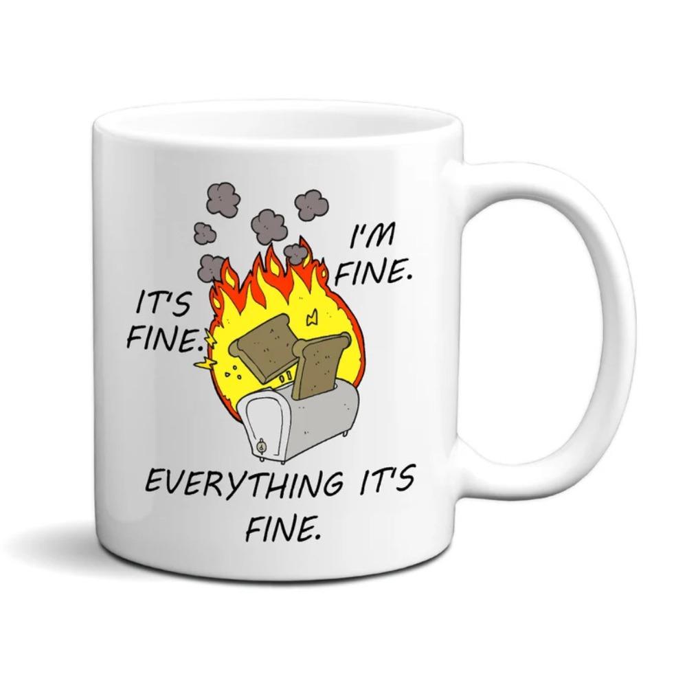 Dumpster Dog Ceramic Coffee Mug Water Cup Fire 301-400ml