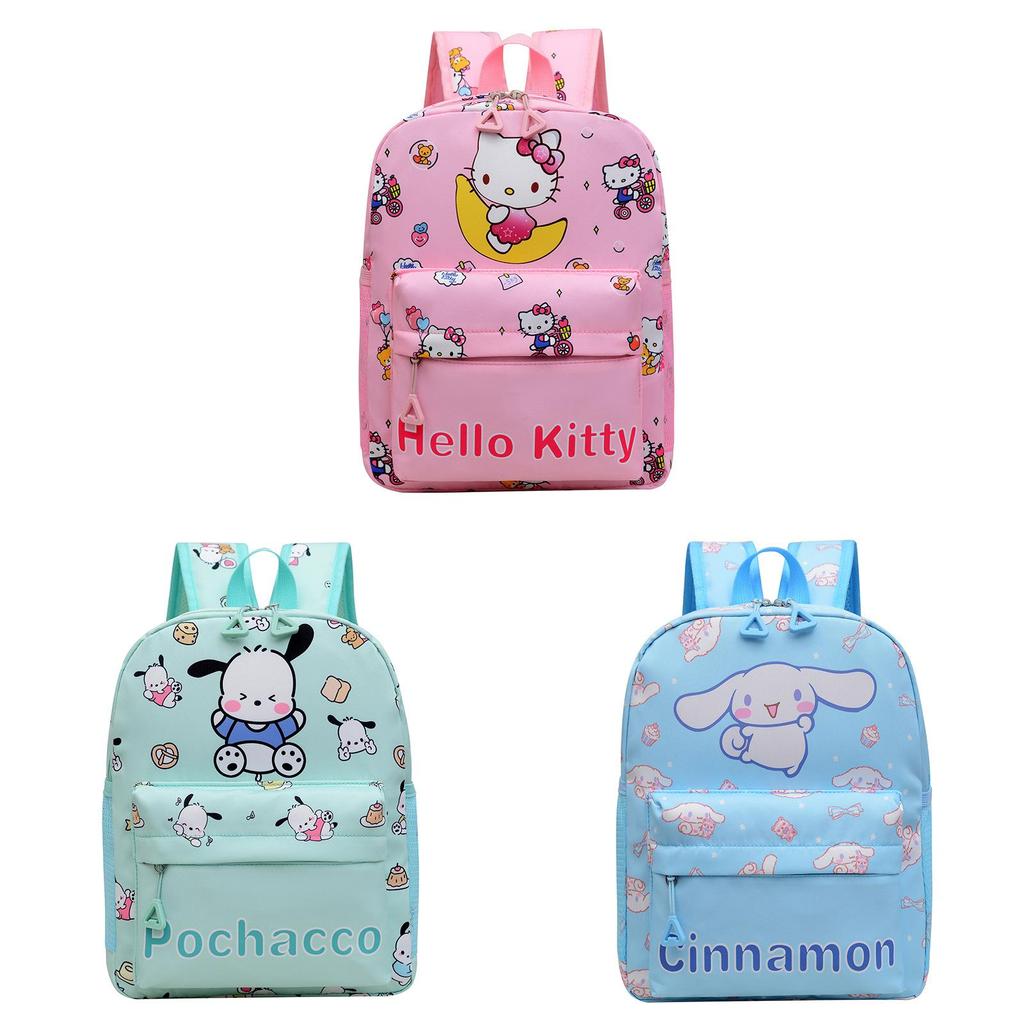 Mochila de Desenho Animado Kuromi Para Crianças Meninas Meninos Escola Viagem Leve Impermeável Nylon