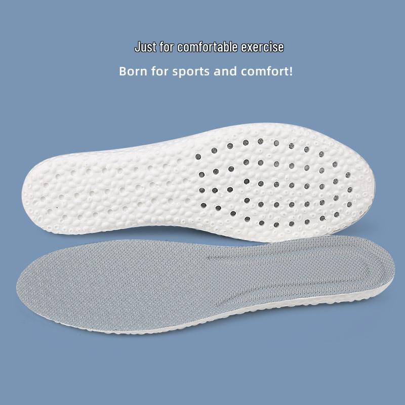 Ultra-Soft Unisex Breathable Sports Shoe Insoles - Lightweight, High-Elastic, and Shock-Absorbing for All-Day Comfort