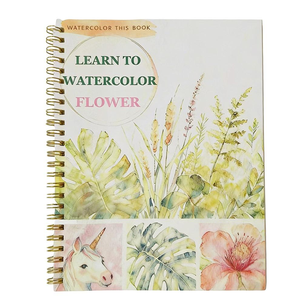 Beginner-Friendly Watercolor Workbook DIY Art Learning Guide Watercolor Workbooks Coloring Book Art Painting Supplies