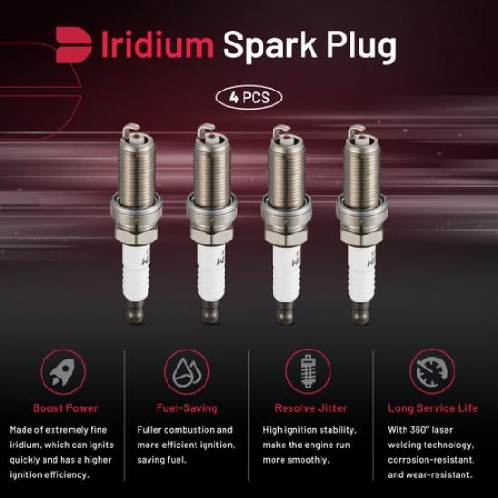 Set Of 4 Iridium Spark Plugs 2309 For YAMAHA 2014-2016 FC1800