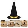 9pc Mini Witch Hats for Halloween Decoration Hat Black Bottle Toppers for Party Favors DIY Wine Bottle Decor Dollhouse Accessory