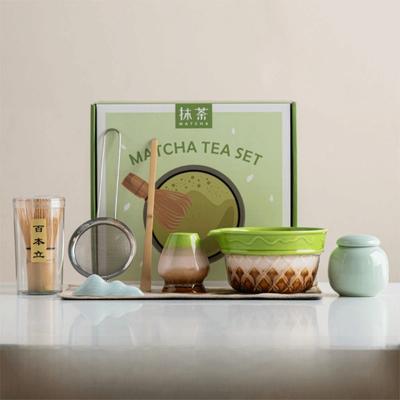 2/5/8PCS Ceramic Matcha Whisk Set Gradient Color Matcha Making Kit New Matcha Bowl  Tea Lovers