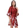 Women Print Short Sleeve Gown Robe Breathable Loungewear Pajamas