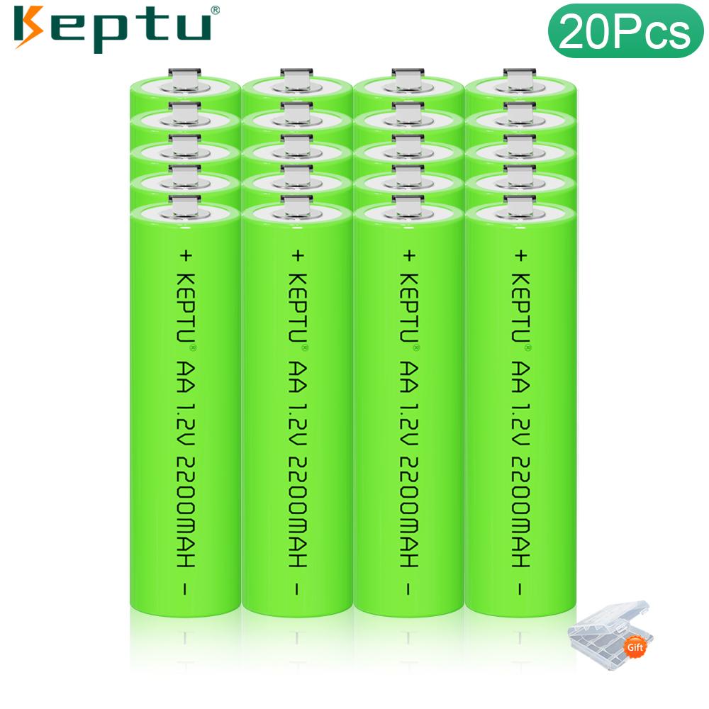 AA Rechargeable Battery 1.2V Ni-MH 2200mAh with Welding Tabs, for Electric Shavers & Toothbrushes