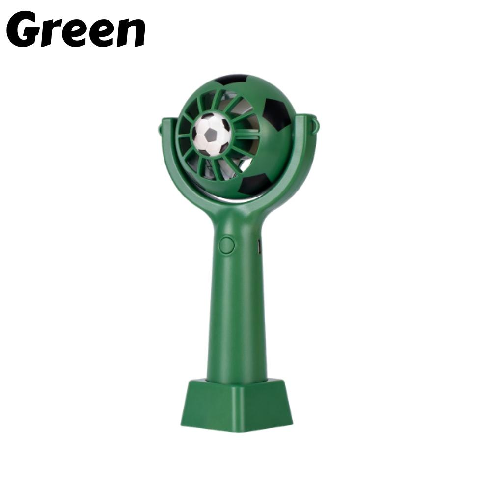 3-Speed Portable Mini Fan USB Rechargeable Handheld Fan with Base & Rope Football Design Pocket Fan for Home Outdoor Travel Cool