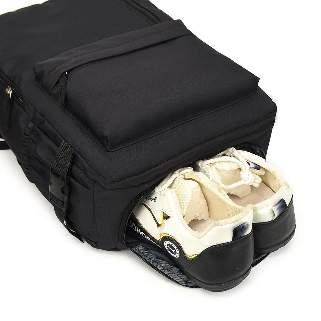 2025 Leichter Reise-Rucksack: Großes Fassungsvermögen, Doppelschultergurt, Einfarbige, mit Schuhfach
