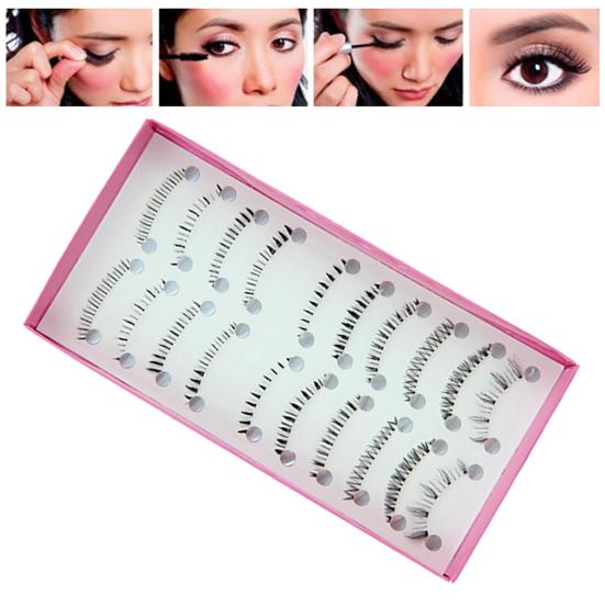 10 Paare Damen Untere Untere Falsche Falsche Wimpern Augenwimpernverlängerung für Alltag Party