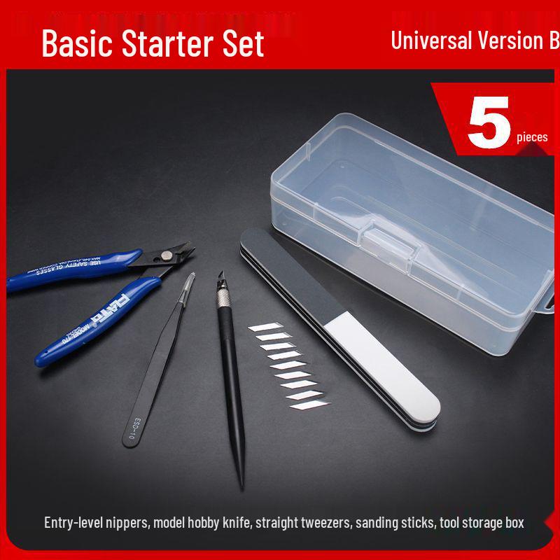 Gundam Model Beginner Kit: Sharp Nippers & Polishing Tools