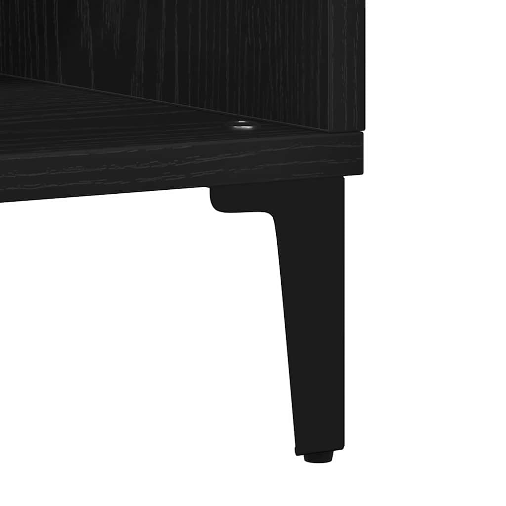 Sideboard in Black Oak Look 57 x 35 x 70 cm Engineered Wood