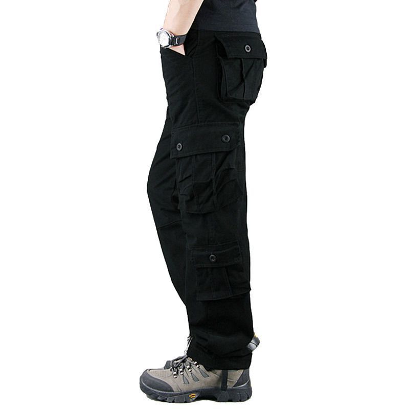 Outdoor Men Multipocket Work Pants Cotton Durable Casual Trousers For Youth