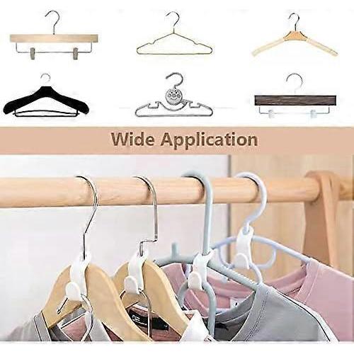 80pcs Clothes Hanger Connector Hooks,Space Saving Hangers,Magic Cloth Connecting Hanger Hooks Clothes Organiser