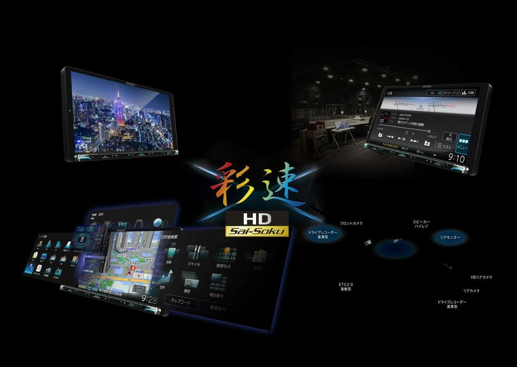 Kenwood ColorSpeed Navigation System with Dashcam Free Map Android iPhone Touch HD Display 9-inch MDV-M906HDL Integration, Updates, Full-Seg