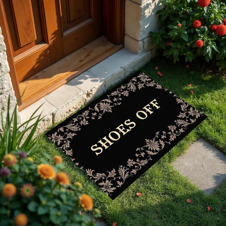 Vintage Floral Door Mat Carpet Mat Rug Entryway Home Decor Non Slip Durable Floor Mat Indoor Outdoor Use Welcome Mat Floor Mat