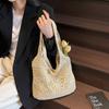 2025 New Seaside Resort Style Beach Handbag Hollow Woven Bag Simple Sen Casual One-shoulder Underarm