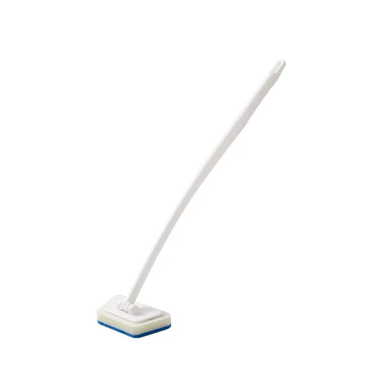 Bathroom Cleaning Brushes Multi-Functional Brush Trapezoidal Design Long Handle Removable Sponge Household Tool for Wall Bathtub Ceramic Tile Clean