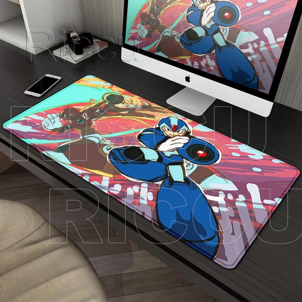 Many Size Gaming Mousepad Game Megaman Carpet Desk Protector Rubber Mat PC Accessories Deskmat Gamer Kawaii Keyboard Nonslip Mat