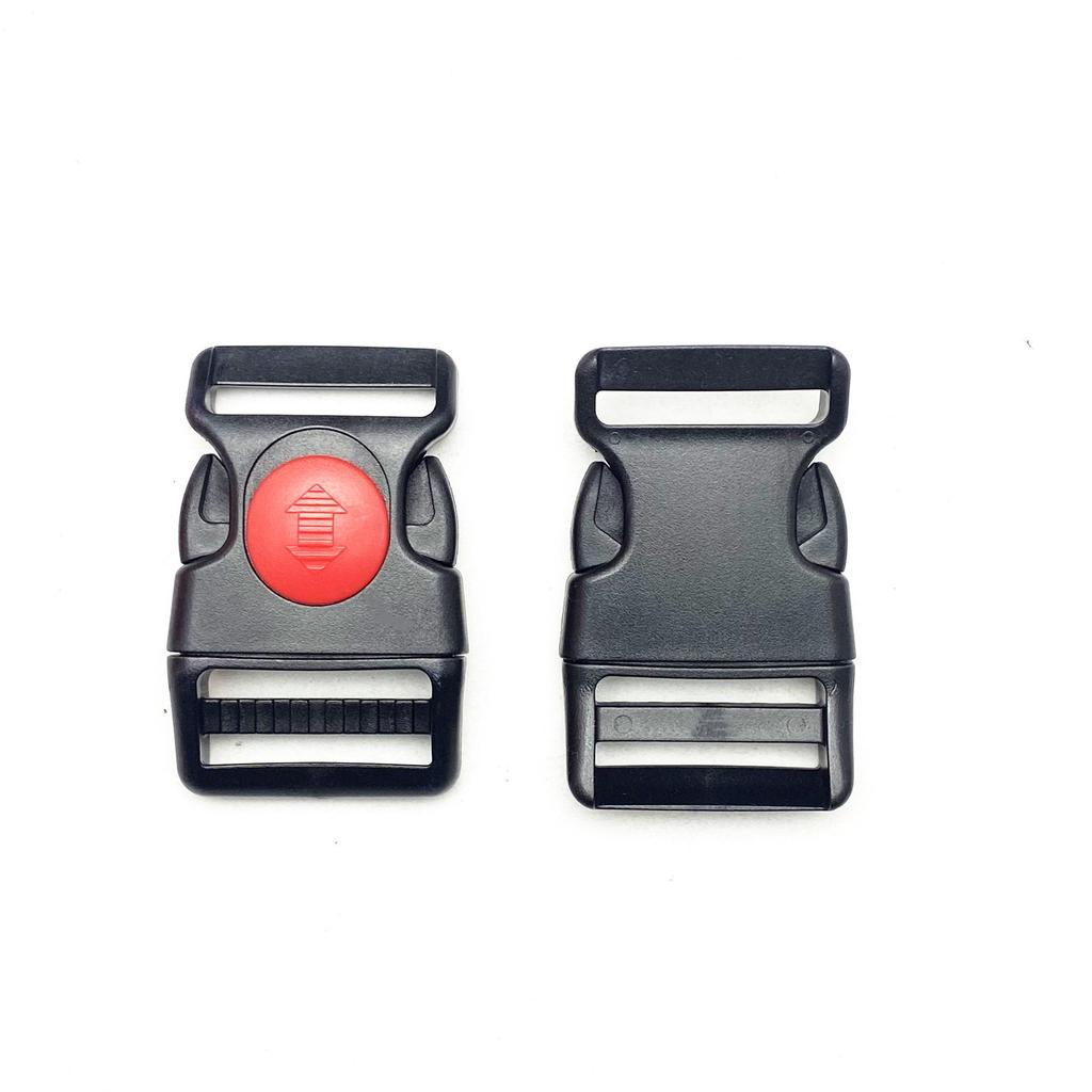 Adjustable 15-38mm Red Dot Snap Fastener Slide Lock Buckle for Pet Collars and Helmets