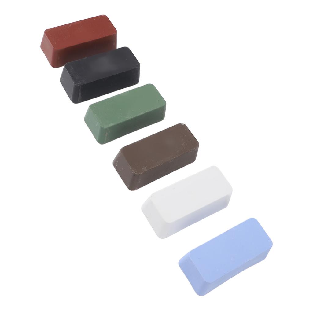 6 Pcs Metal Polishing Bar Multi Functional Solid Wax Metal Buffing Paste for Stainless Steel