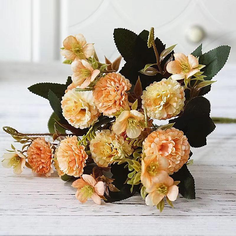 1 Bundle European Small Clove Carnations Artificial Flowers Wholesale Home Photography Soft Decoration Handmade Diy Materials