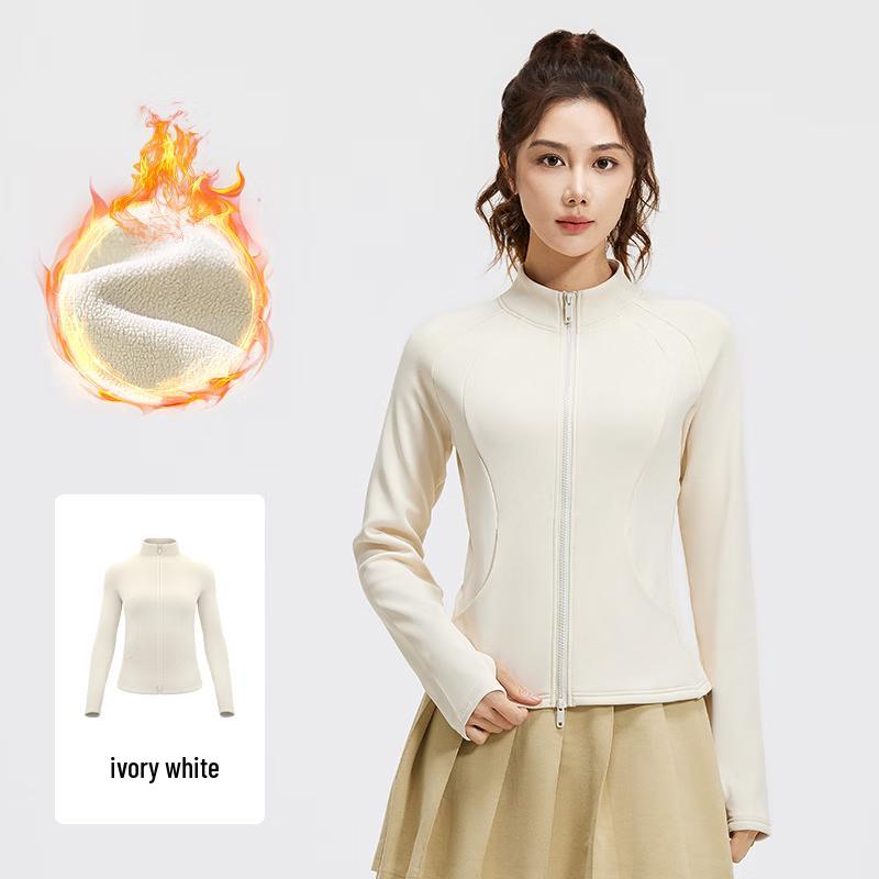 Liangsu Life Peach Velvet Stand Collar Fleece Yoga Jacket