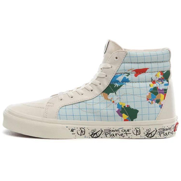 

Vans Save Our Planet x Sk8-Hi Reissue White Multi Unisex кроссовки Classic-White Multi-Color VN0A4BV8T2V