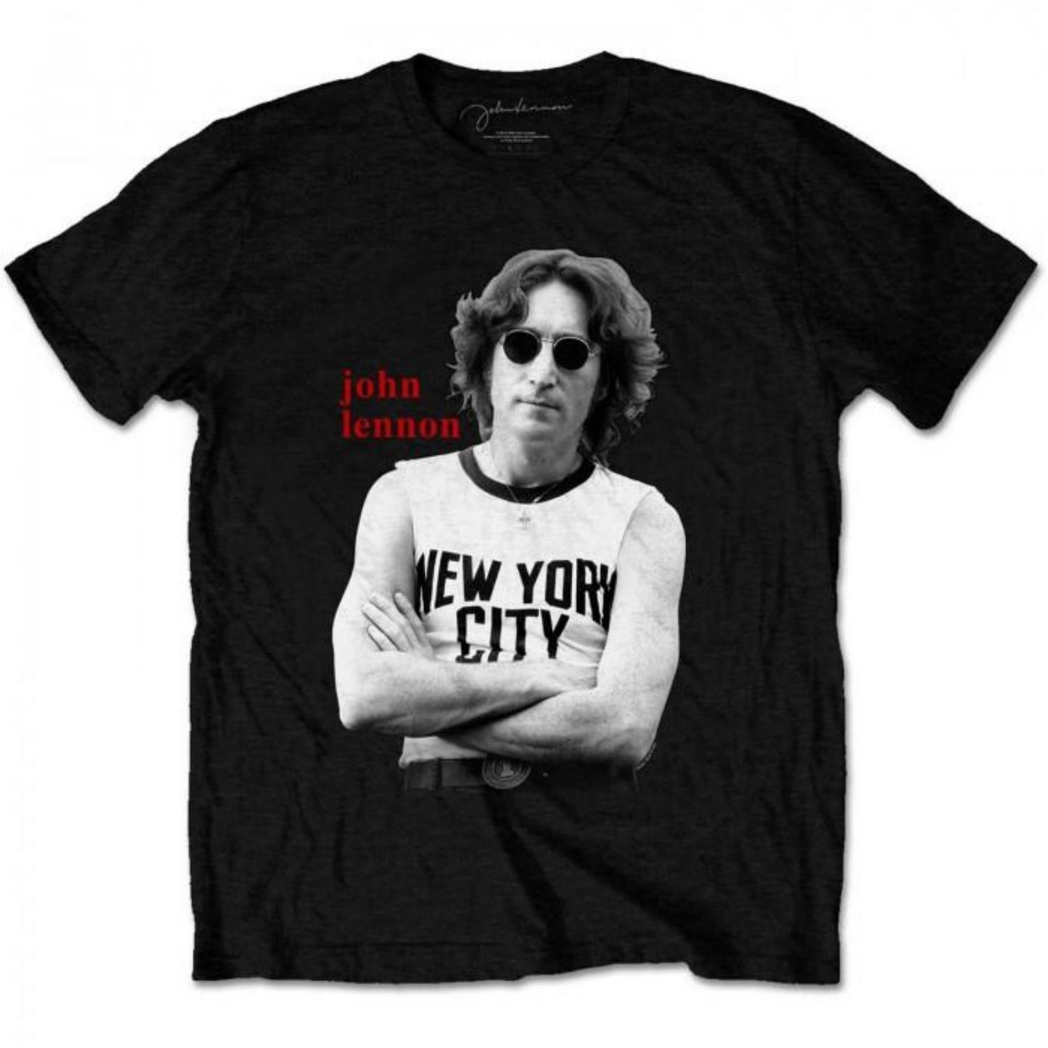 John Lennon Unisex Adult New York City Cotton T-Shirt S