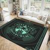 Hibernian FC Design Kristall Samt Teppich Gemütlich Nicht?Rutschfester Teppich mit Aufdruck für Schlafzimmer Wohnzimmer Eingang