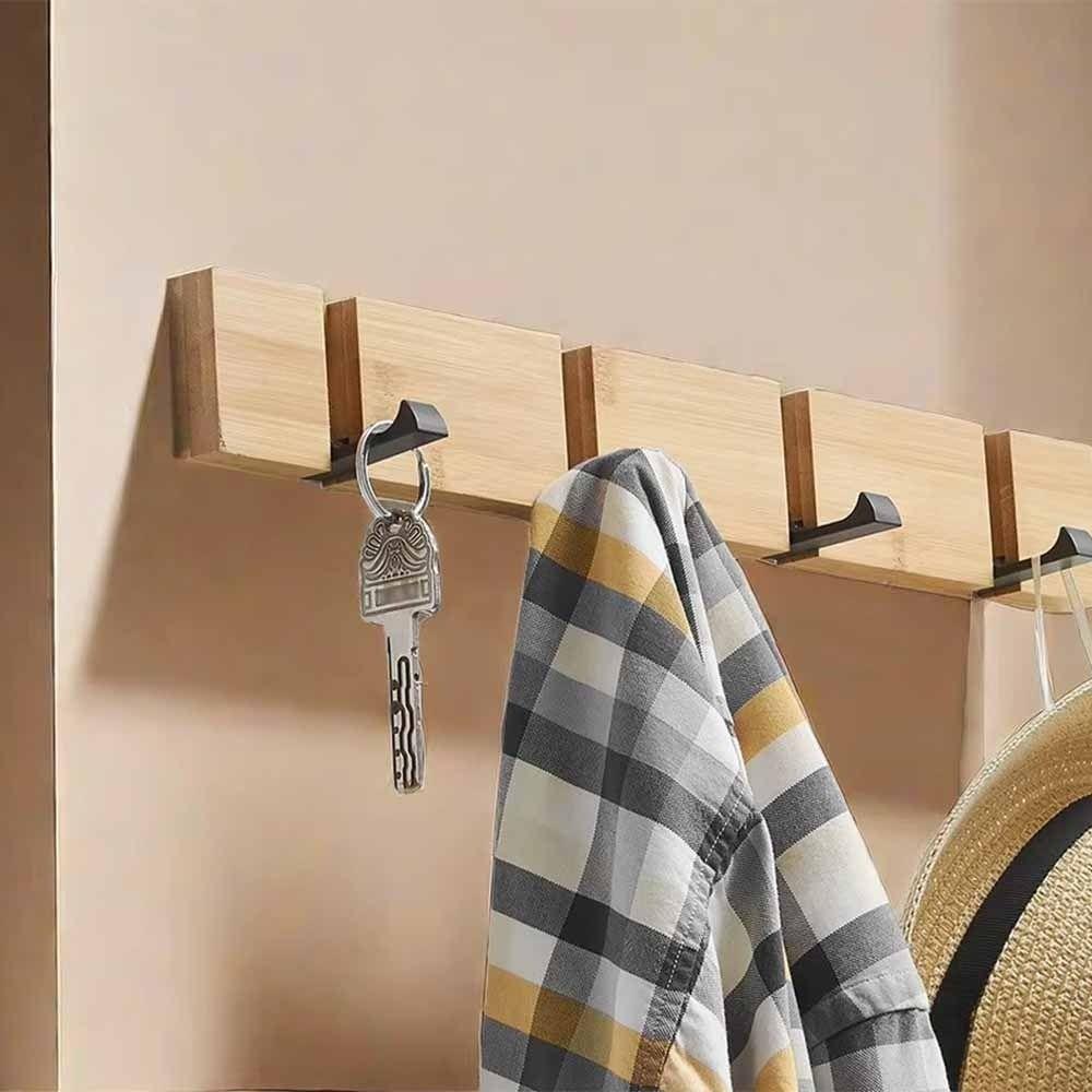 Creative Door Back Hook Rack 3/4/5 Hooks Towel Rack Sundries Storage Holder  Kitchen Use