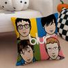 BBlur Band Cushion Cover Throw Pillow Cover Hidden Button Durable Polyester Chair Cushion