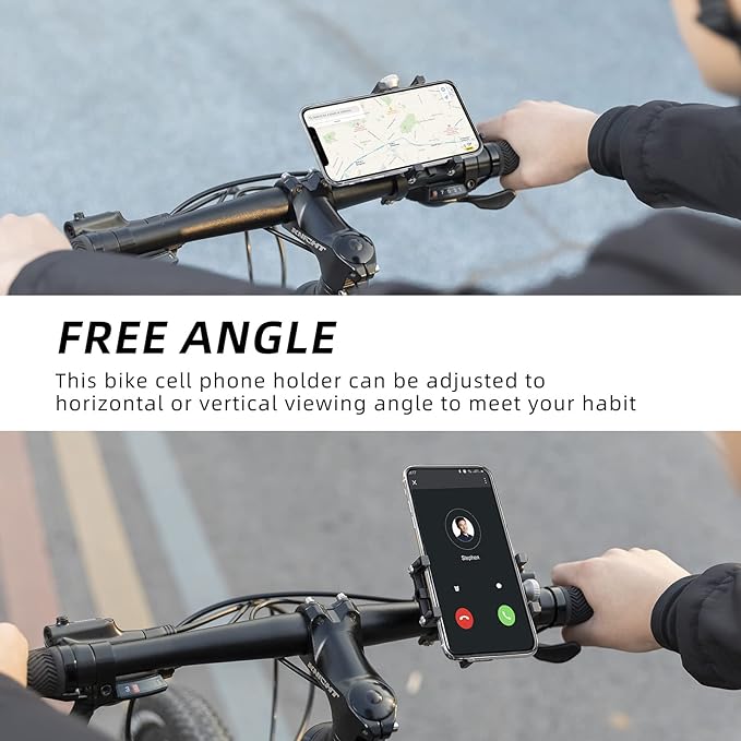 Aluminum alloy handlebar bike phone holder black