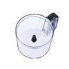 TopStrong 6-in-1 Food Processor 800W 2L Silver Multifunctional Chopper Slicer Shredder Kneader Dough Blender 3 Speeds Pulse EU