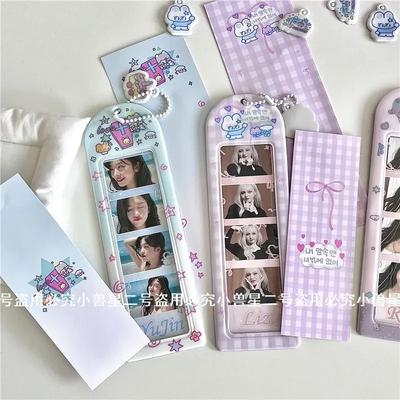 Custom Life 4 Photo Card Sleeve Holder Keychain Star Chasing Card Bookmark Photo Display Pendant Charm Customized