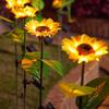 Solar Sunflower LED Garden Light - Vibrant Yellow Flower Decoration