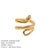 Unisex Stainless Steel Retro Snake Ring - Non-fading, Niche Design