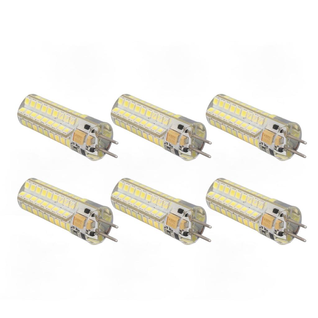 6-Pack GY6.35 LED Bulbs, 7W ACDC12V, 700lm, 360-Degree LED Cone Bulbs, for Pendant Lamps and Ceiling Lamps (Bright Light)