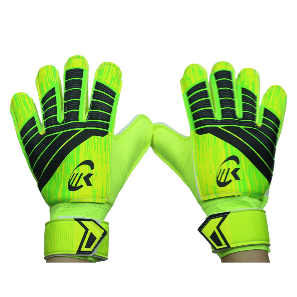 Children Adult Football Goalkeeper Gloves Strap Finger Guard Latex Goalkeeper Gloves School Style