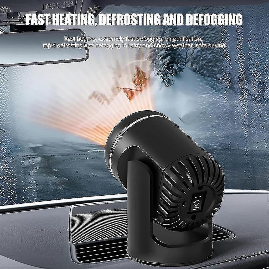 Car Heater,portable Auto Heater Fan Fast Heating,cars Windshield Defogger Defroster Adjustable Cooling Heater - PJ