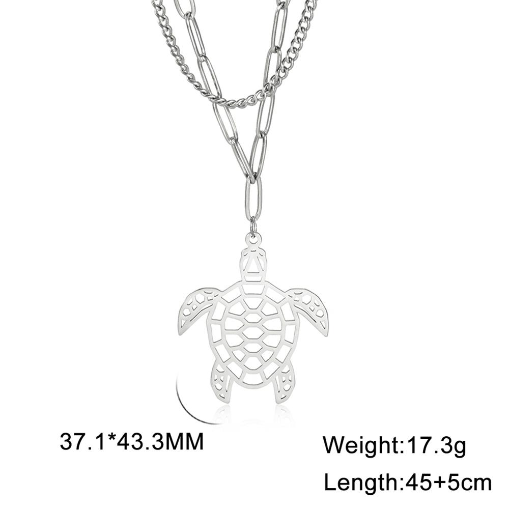 Cazador Animal Necklace for Men Women Stainless Steel Turtle Pendant Necklace Jewelry Gift Trend 2025 Birthday Gift Wholesale