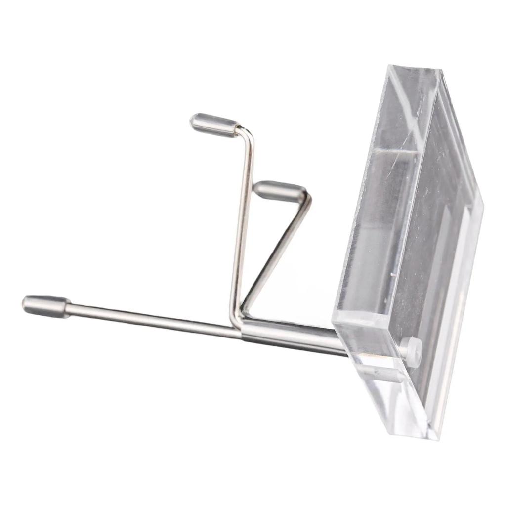 Adjustable Easel Shelf 60*90MM Easel Shelf With Acrylic Base Stainless Steel Clear Acrylic Base Customizable Width