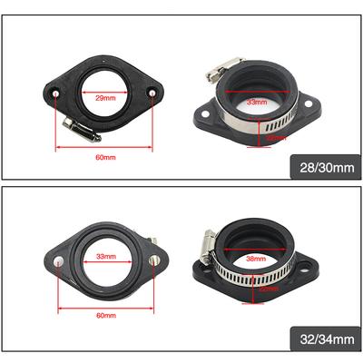 ZSDTRP Rubber Adapter Inlet Intake Pipe Fit On KOSO Maikuni PWK KEIHIN OKO 21 24 26 28 30 32 34mm Carburetor Universal UTV ATV