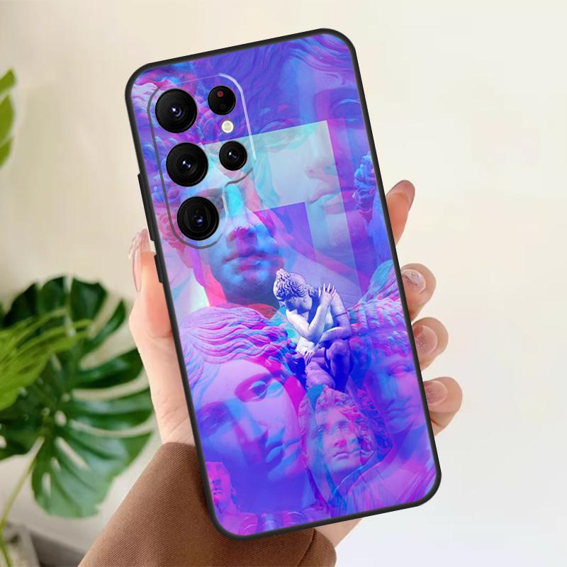 

Great Wave Retro Cyber Statue Soft Case For Samsung Galaxy S25 Ultra S21 S22 S23 S24 Plus S9 S10 S20 FE S24 FE Phone Cover Galaxy S20 FE