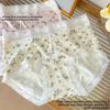Ladies Summer New Style Sweet Floral Lace Edge Extended File Breathable Middle Waist Triangle Briefs