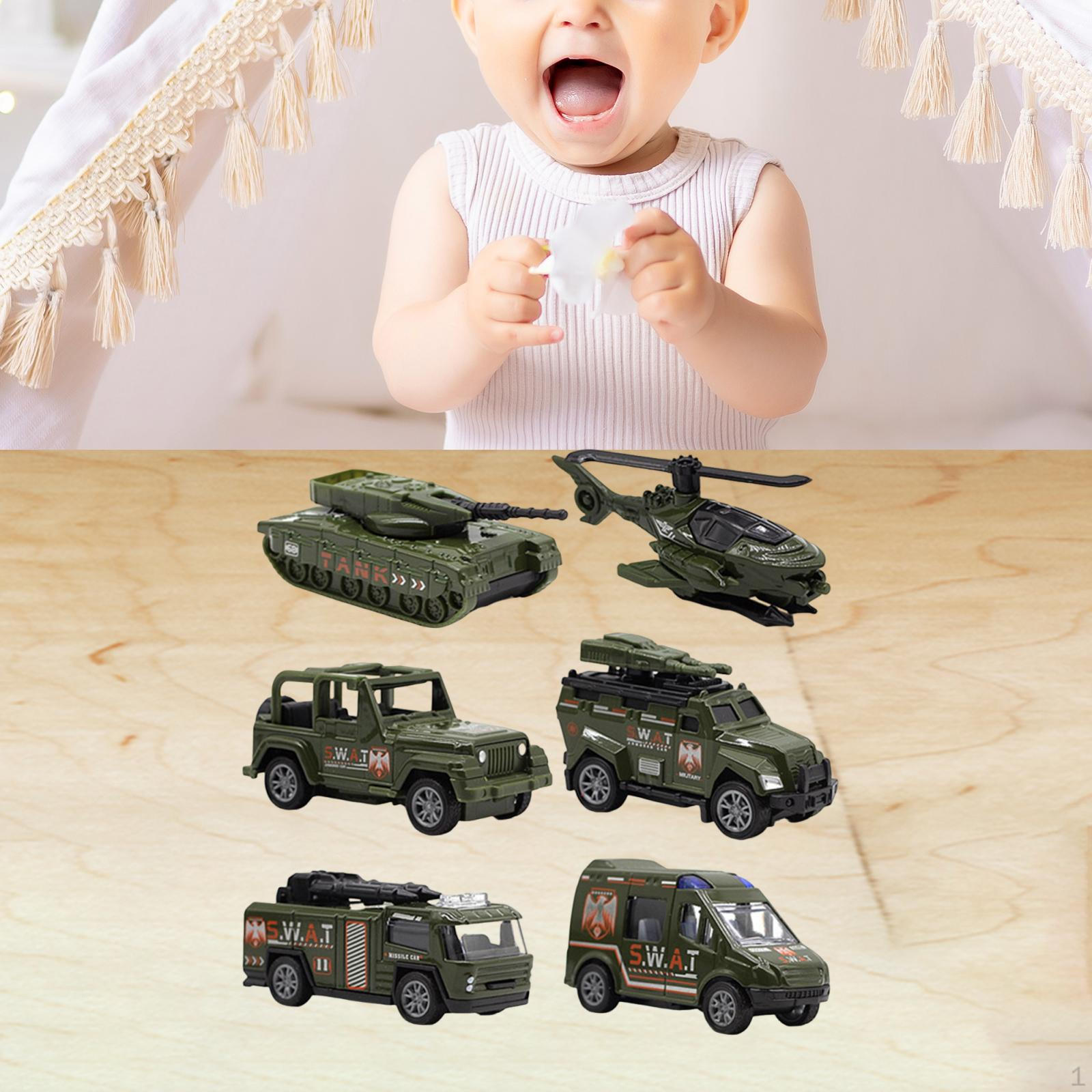 

Набор из 6 инерционных литых автомобилей, см, зеленый, ударопрочный, легкий, для раннего обучения, Style B