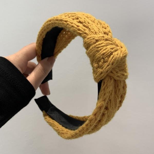 Mode Elegant Stricken Knoten Weites Haarband Stirnband Haarschmuck für Frauen Mädchen