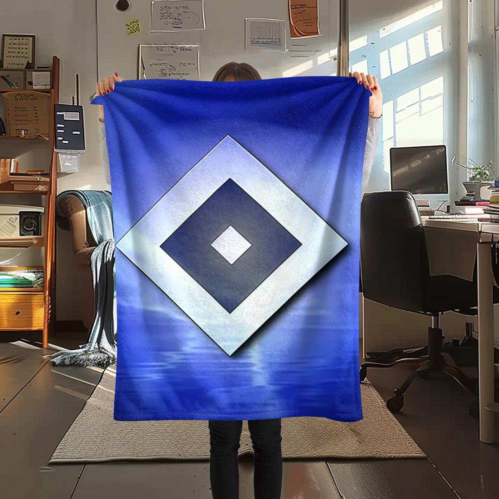 Hamburger SV Print FlAannel Blanket, High Quality Comfortable for All Seasons, Home Decor, Warmth and Comfort