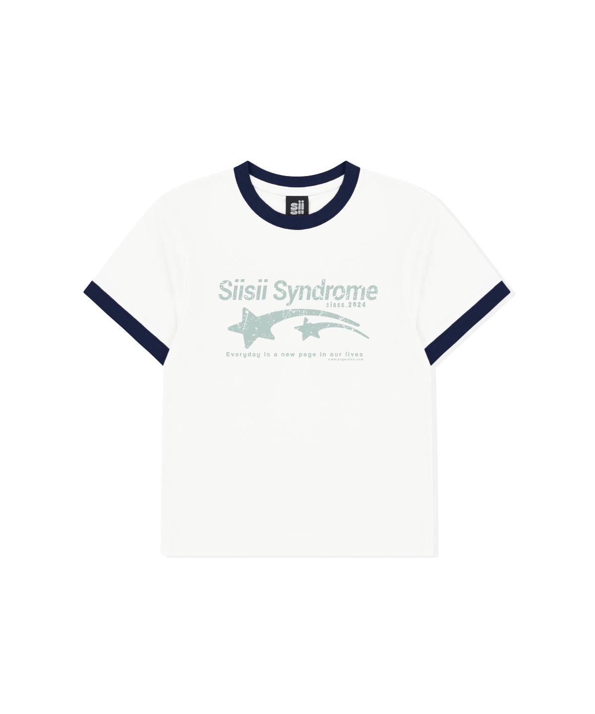 Page Cc Sisi Syndrome Printed Ringer Short Sleeve T-Shirt Navy M