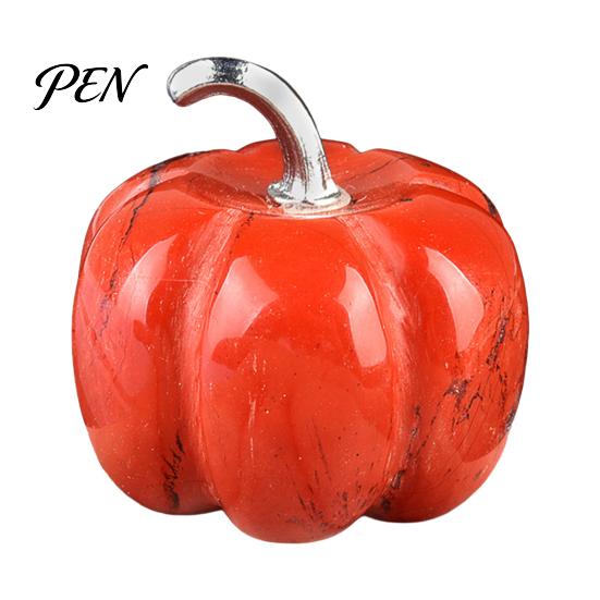 Transparent Crystal Pumpkin Charms Natural Carved Charm, Mini Gemstone Pendant Handmade Diy Craft Accessories for Jewelry DIY Making, Halloween Micro