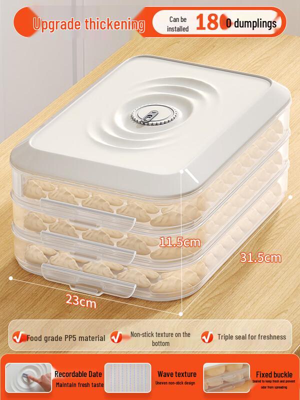 Ally Good Helper 3-Layer Food-Grade Dumpling Storage Box